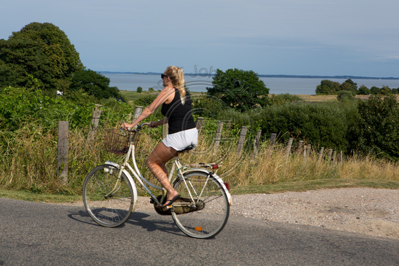Cyklister på Søndervangsvej i Rørvig