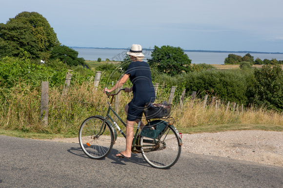 Cyklister på Søndervangsvej i Rørvig